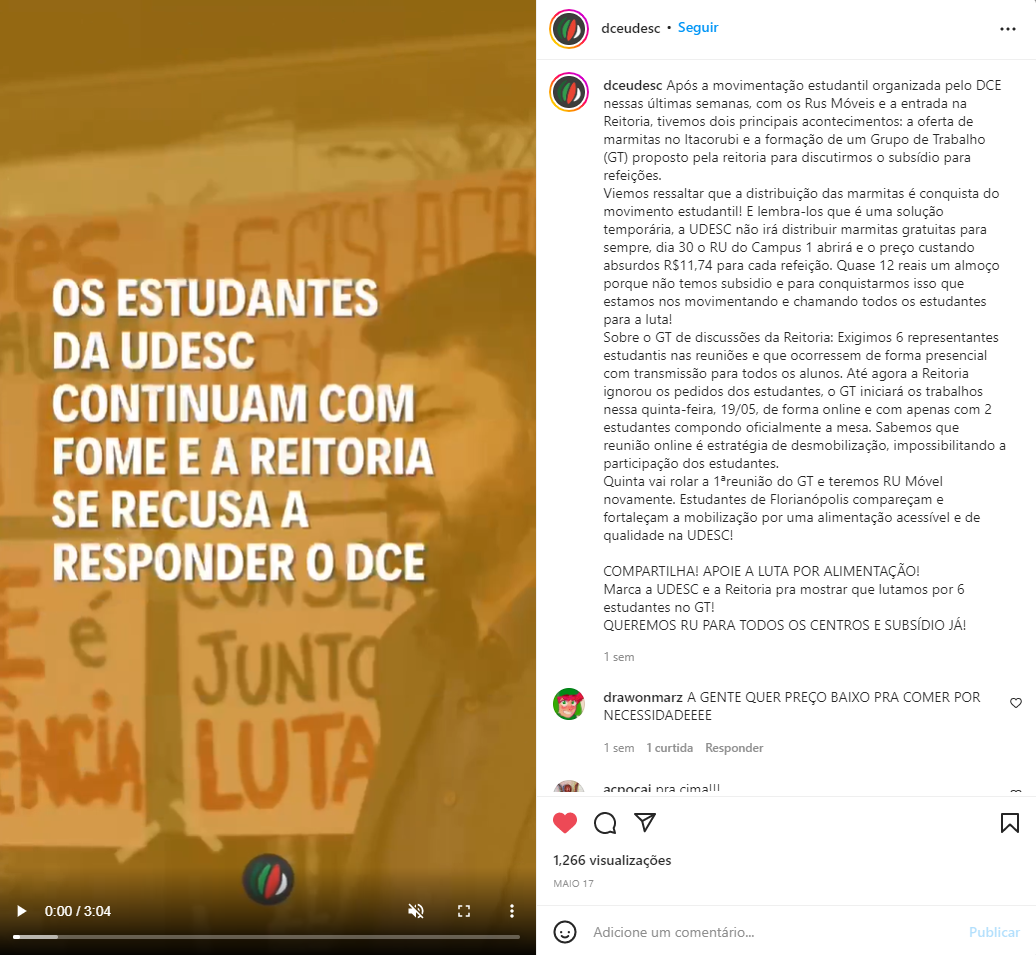 Notícia] Estudantes se manifestam contra a permanência do prof